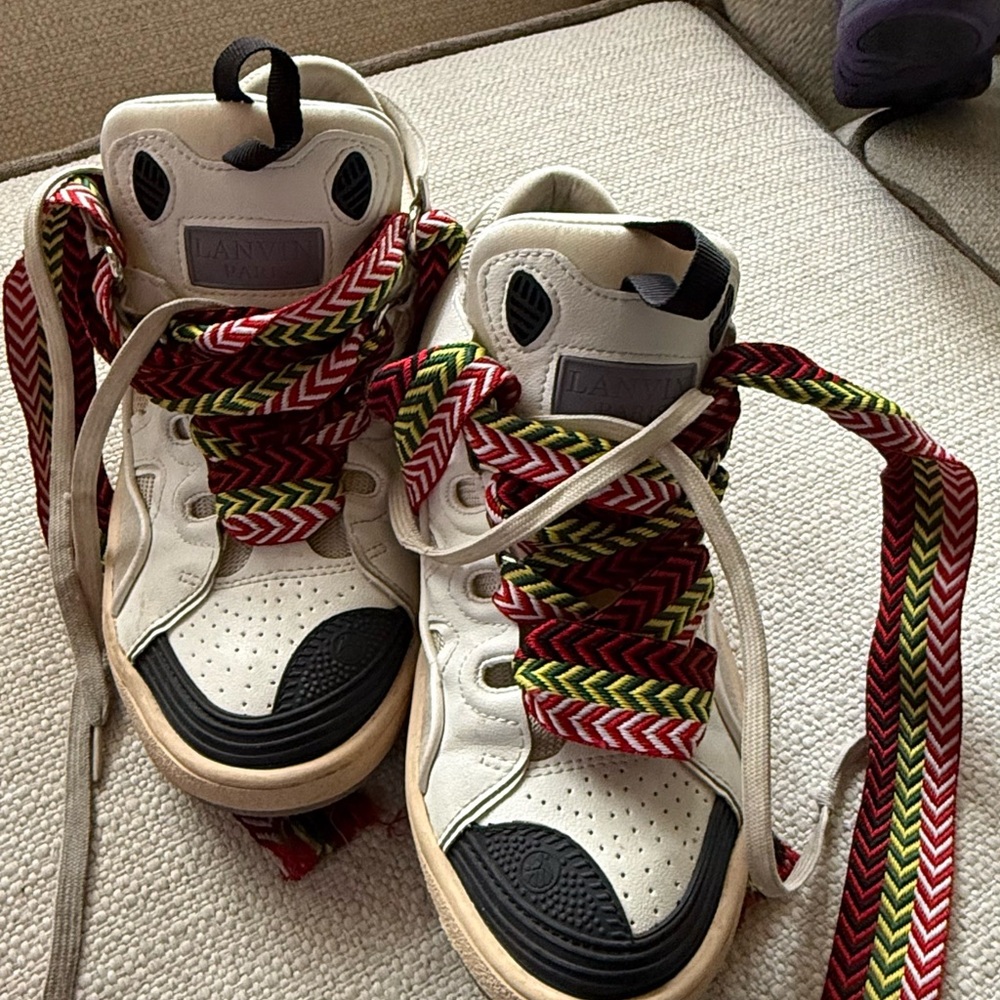 Lanvin Curb Skate Sneakers White Rare Chunky Shoes US 8.5 women